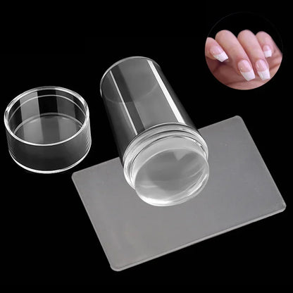Nails Art Stamping Plates Kit French Manicure Design Plate Stamp