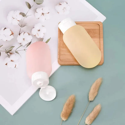 4Pcs/Set Refillable Bottle 60ml Soft Lotion Container Squeeze Tube