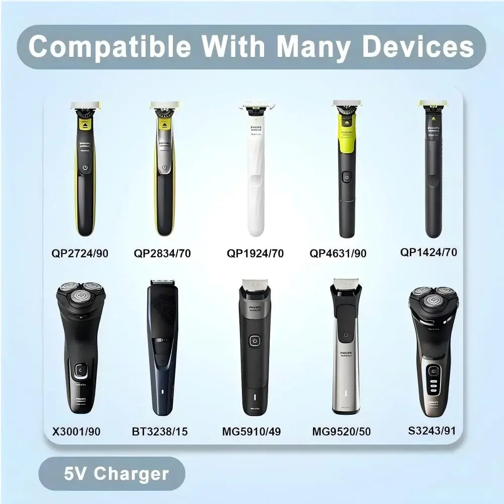 5V Type-C Shaver Adapter Charger Converter Compatible with Philips One
