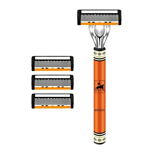 6-layer razor blade, men's stainless steel blade, classic water washed