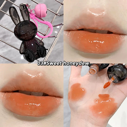 Gege Bear Pink Rabbit Velvet Matte Lip Cream Black Rabbit Water light
