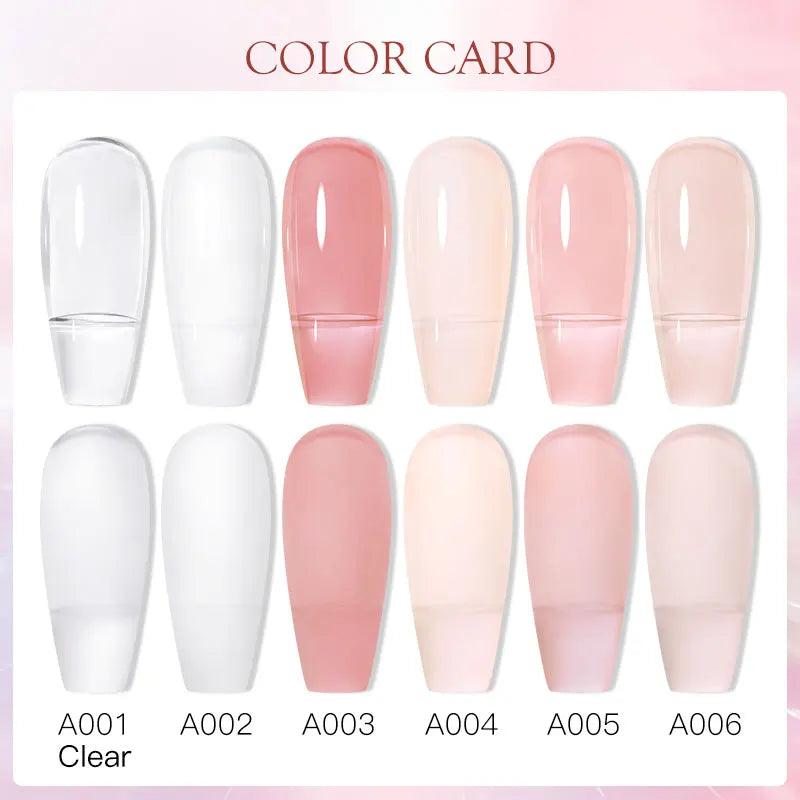MEET ACROSS 8ML Quick Extension Nail Gel Vernis Nude Milk White Gel