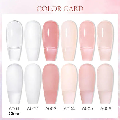 MEET ACROSS 8ML Quick Extension Nail Gel Vernis Nude Milk White Gel