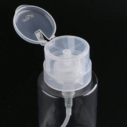 200ML Empty Pump Liquid Alcohol Press Nail Polish Remover Cleaner