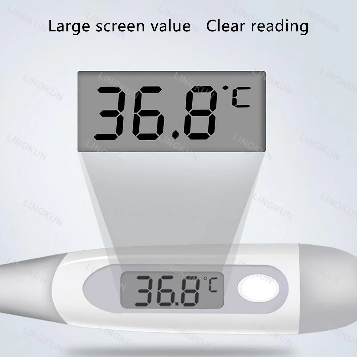 Thermometer for Adults, Soft Head Digital Oral Thermometer for Fever,