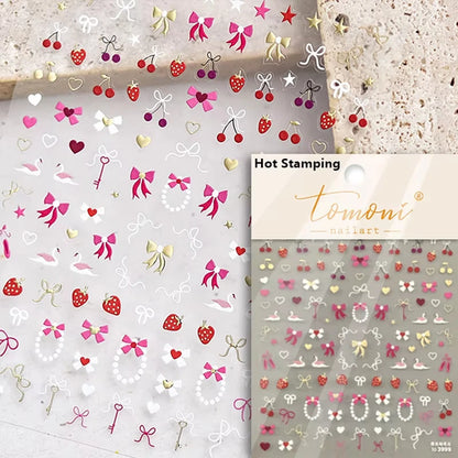 Pink Translucent Peach Jelly Texture 5D Soft Embossed Reliefs Self