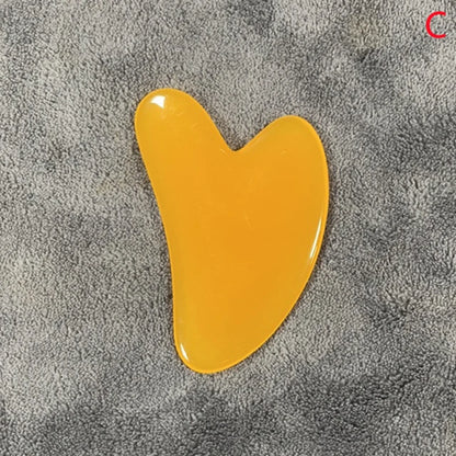 Natural Resin Jade Stone Gua Sha Gouache Scraper Massager for Face