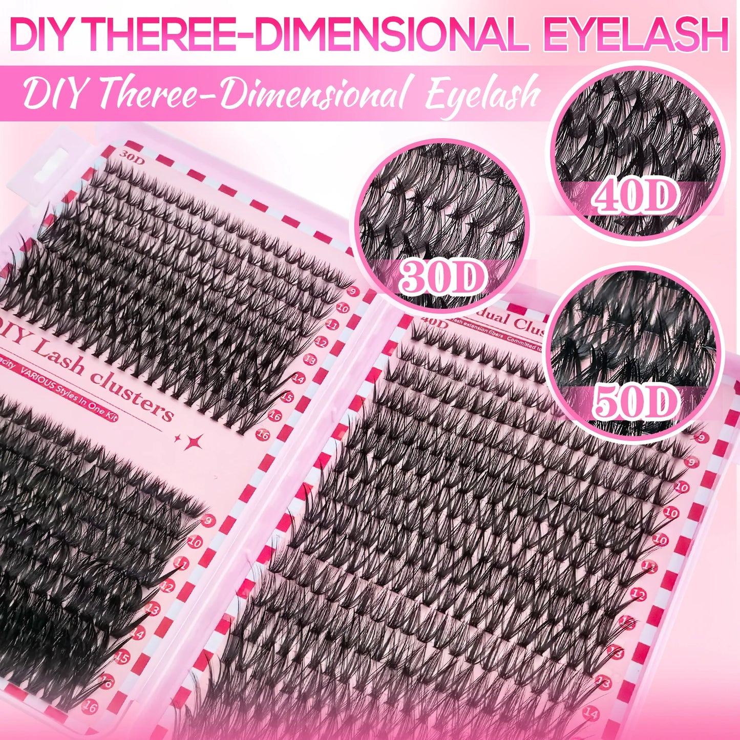 320/600/790 Cluster Lashes Kit – Daily & Party Essential with