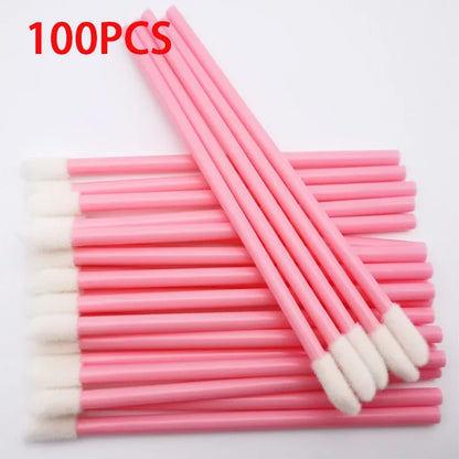 100Pcs Disposable Lip Brush Eyelash Extension Makeup Brushes Lash