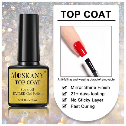 15Ml Acrylic No-acid Primer Nail Art Set With Base Coat And Top Coat