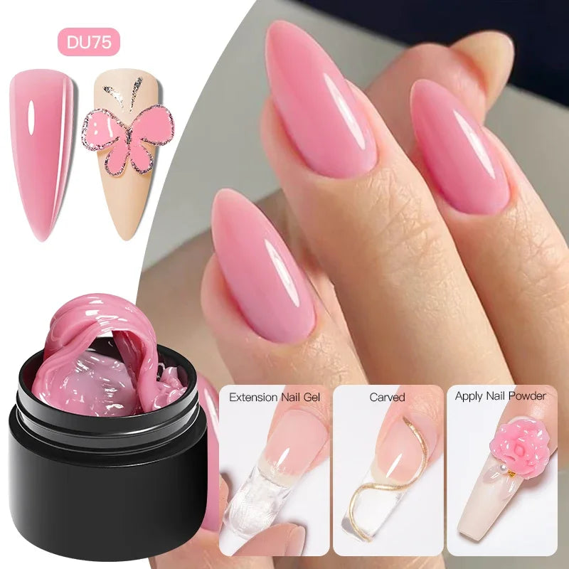MTSSII 8ml Clear Non Stick Hand Solid Extension Nail Gel Polish