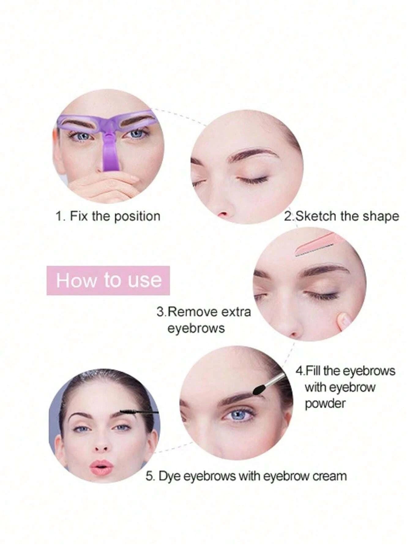 8Pcs Reusable Eyebrow Stencils,Eyebrow Shaping Kit,Eyebrow Makeup