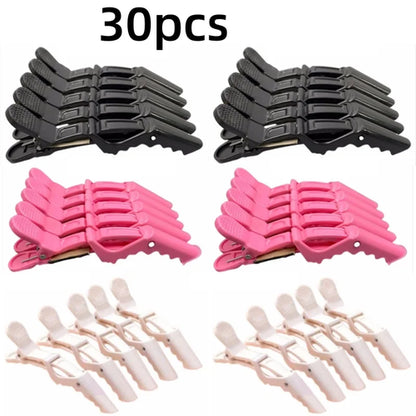 5-30pcs Alligator Hair Clip Plastic Nonslip Hairpin Black Pink Durable