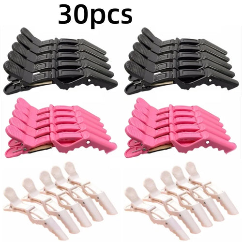 5-30pcs Alligator Hair Clip Plastic Nonslip Hairpin Black Pink Durable