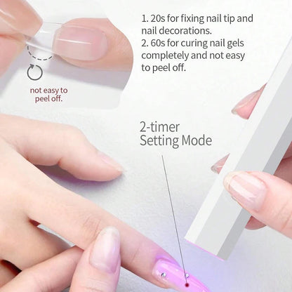 LINMANDA Minicure Handheld UV Light for Gel Nails Portable UV Nail