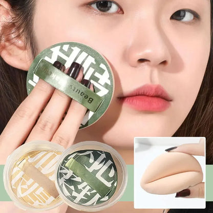Air Cushion Cosmetic Puff Set With Storage Box Makeup Cotton Candy