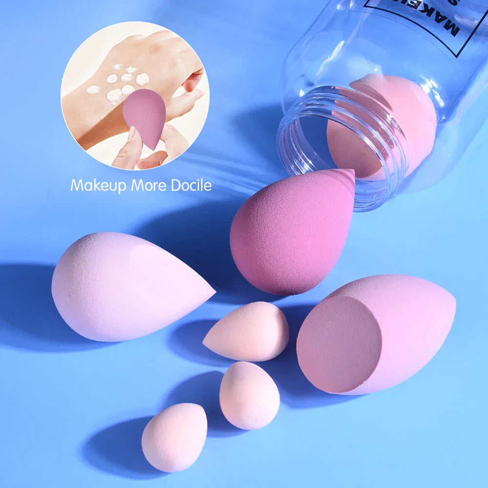 6/7Pcs Makeup Sponge Set Cosmetic Puff Cream Concealer Foundation Powder Dry and Wet Make Up Blender Women Make Up Accessories