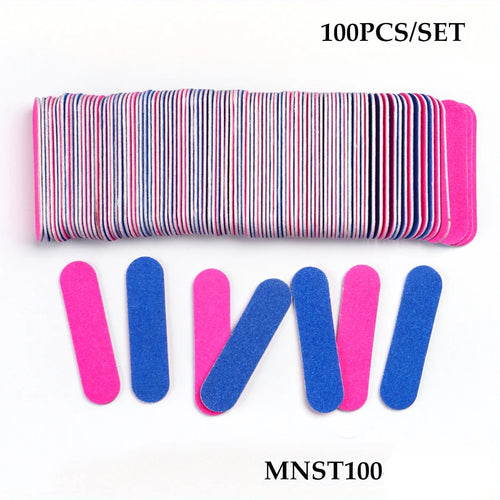 Double Side Nail Files Mini Wood Sanding Buffer Block Set For Gel