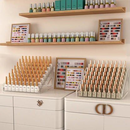 3/4/5/6/7 Layers Acrylic Nail Polish Display Rack Transparent Cosmetic