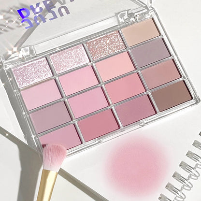 Love the 16-color eye shadow plate, pearlescent matte lying silkworm,