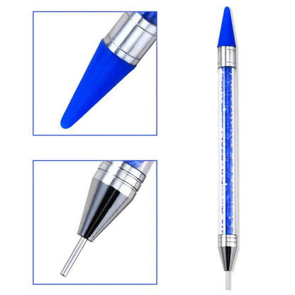 1Pcs Double Head Nail Art Dotting Pen Picking Up Rhinestones Gems Wax