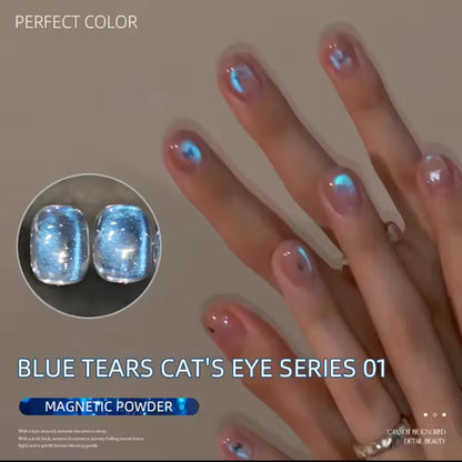 MIANEL Blue Tears Cat Eye Series 3 Colors Unique Blue Color And