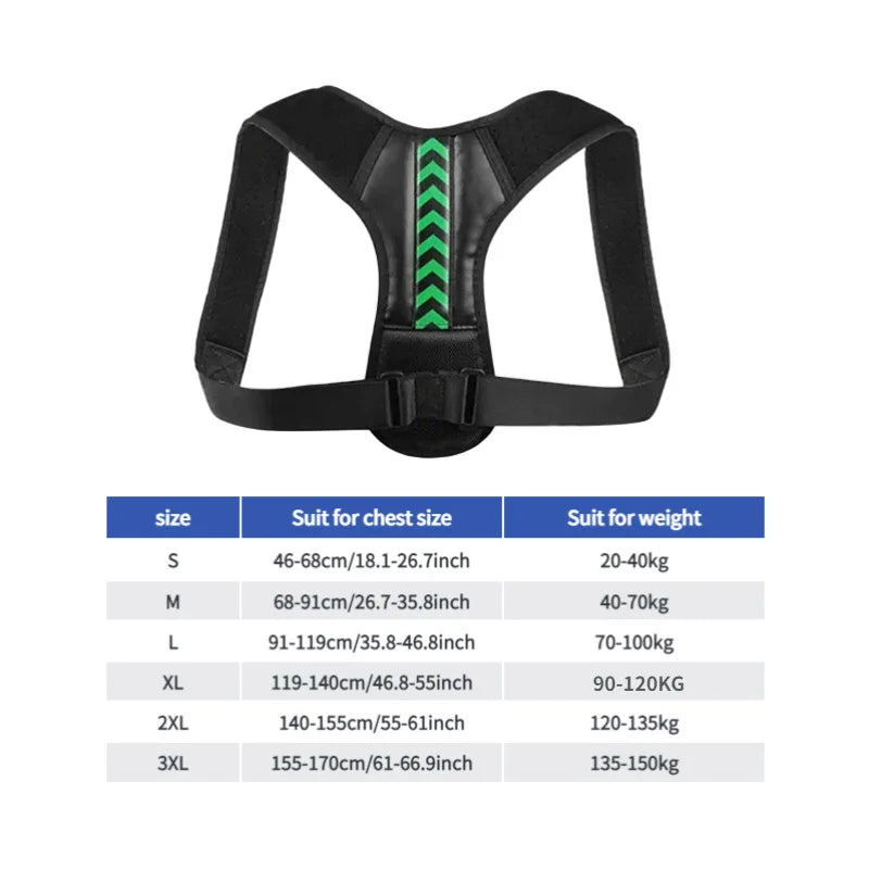 Posture Corrector Unisex Adjustable Back Clavicle Support Back Brace