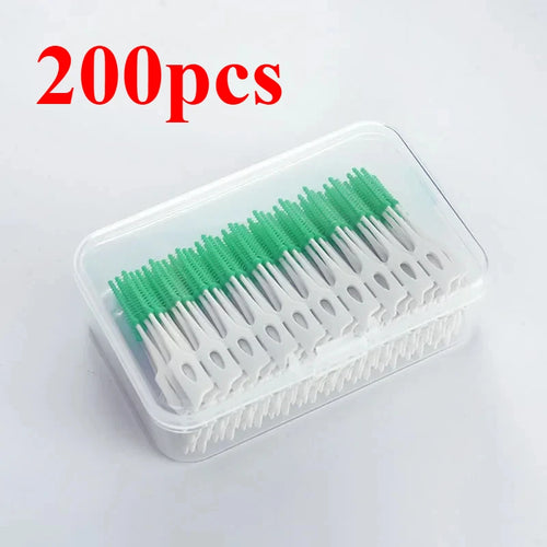 200/400pcs Interdental Silicone Brushes Dental Toothpicks Brush