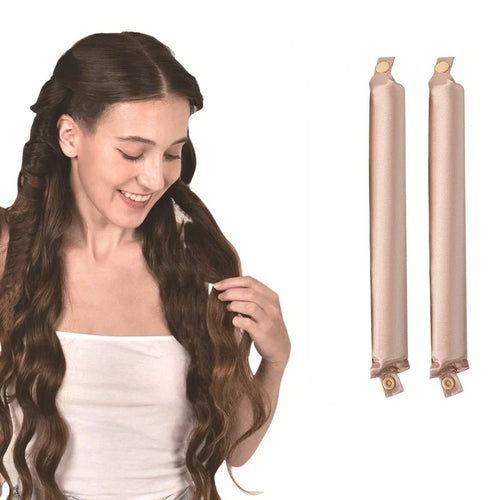 Heatless Hair Curlers Satin Curling Rod Headband No Heat Silk Curls