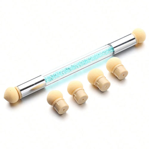 Double-ended Gradient Shading Pen Dotting Brush Head Sponge Rhinestone