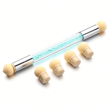 Double-ended Gradient Shading Pen Dotting Brush Head Sponge Rhinestone