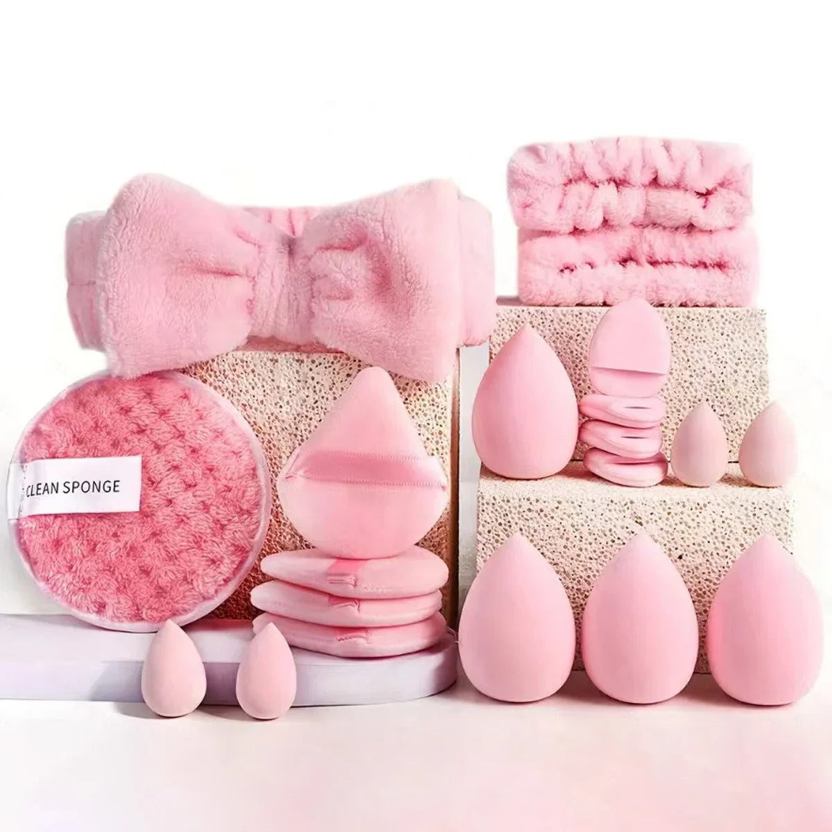33pcs beauty set makeup kit  large and small beauty sponges for