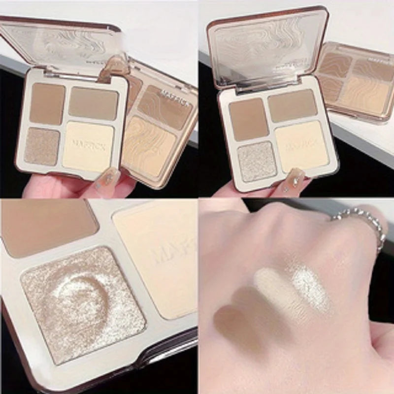 Natural Stereoscopic Face Powder Palette  Matte Bronzer  Contour