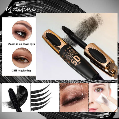 5D Silk Mascara with Big Eyes, Strong and Lasting Black Content and