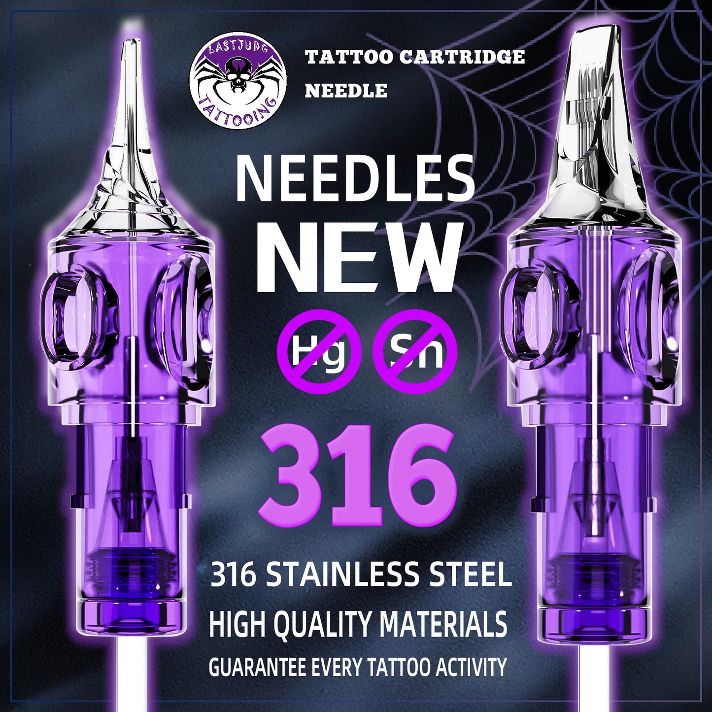 LASTJUDG Tattoo Needles 20PCS Disposable Tattoo Needles RL RS M1 RM