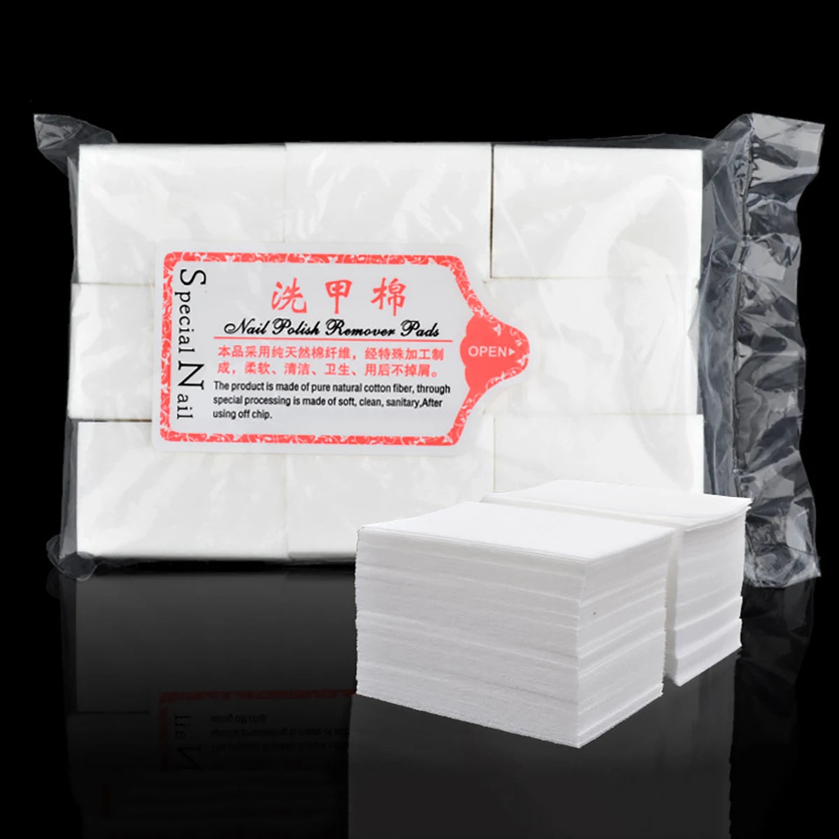 1000/630 Pcs Professional Nail Wipe 100% Cotton Pads Lint-Free Nail