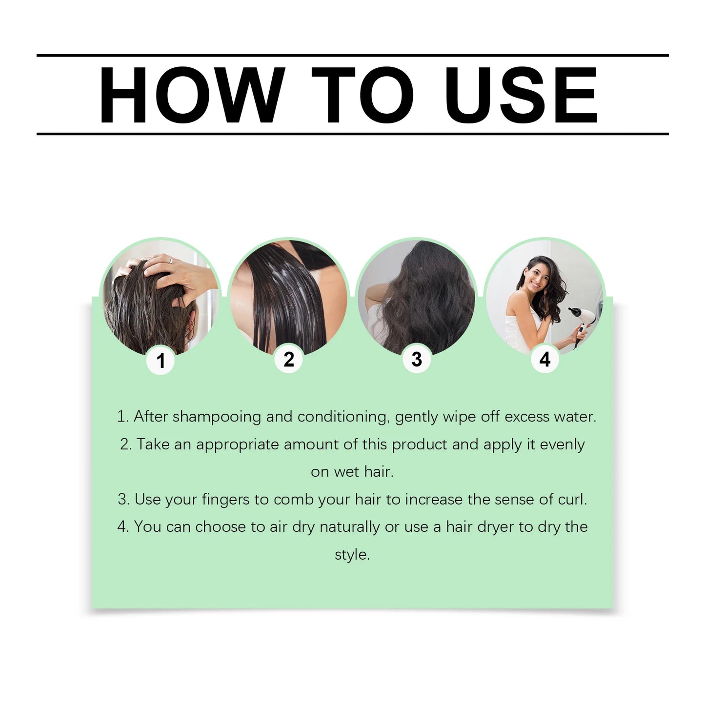 Rosemary Curly Hair Elastin Improve Hair Brightness Smooth Frizzy Hair