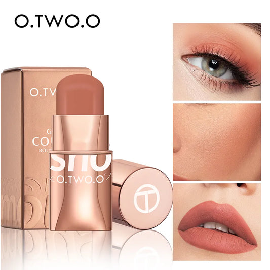 O.TWO.O Lipstick Blush Stick 3-in-1 Eyes Cheek and Lip Tint Buildable Waterproof