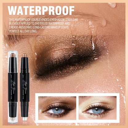 Dual-Ended Eyeshadow Stick,  Matte & Shimmer, Waterproof Long-Lasting
