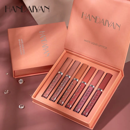 HANDAIYAN Set of 6 NonStick Cup Liquid lipstick , Long-Lasting Lip