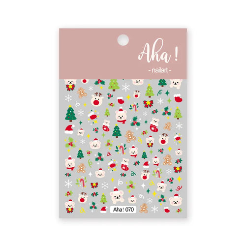 Winter Christmas Atmosphere Nail Stickers Snowman Snowflake Wapiti