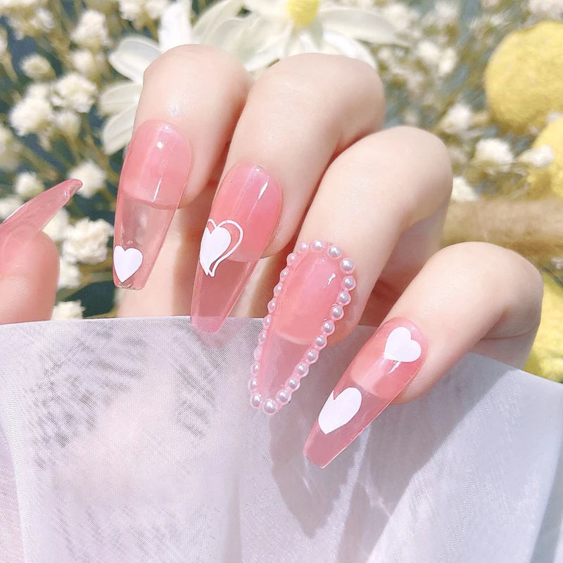 3 Sheets Hearts Nail Stickers  Self Adhesive Heart Nail Decals for