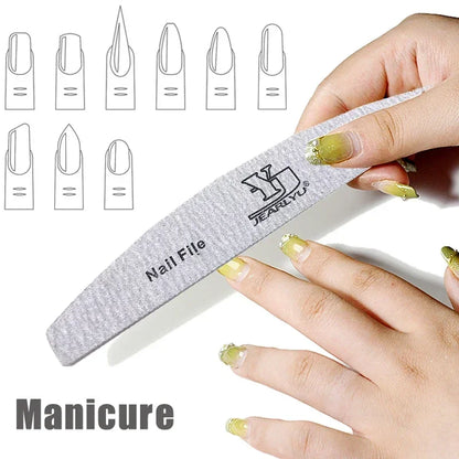 5Pcs/Lot Nail File Mix Color Limas 80/100/150/180/240 Grit