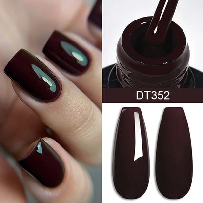 MEET ACROSS 7ml Wine Red Gel Nail Polish Long-Lasting French Style Gel
