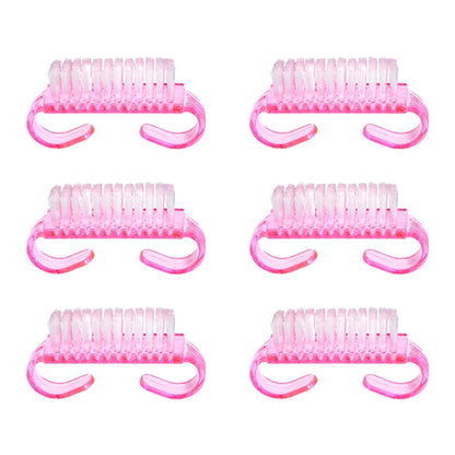 1/5/20Pcs Acrylic Nail Brush Pink Color Nail Art Manicure Pedicure