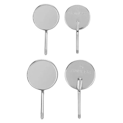 12Pcs/Box Dental Stainless Steel Mouth Mirror 4/5 Front Surface