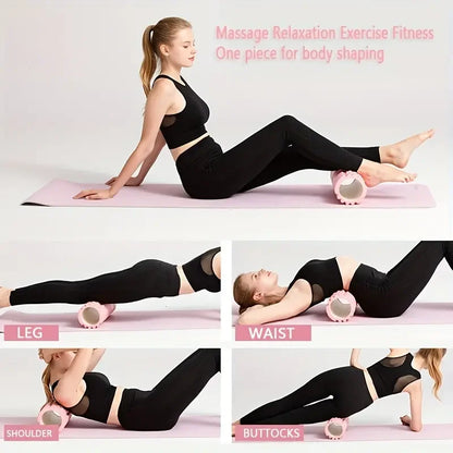 1pc Foam Massage Roller, Hollow Yoga Column Fitness Equipment for