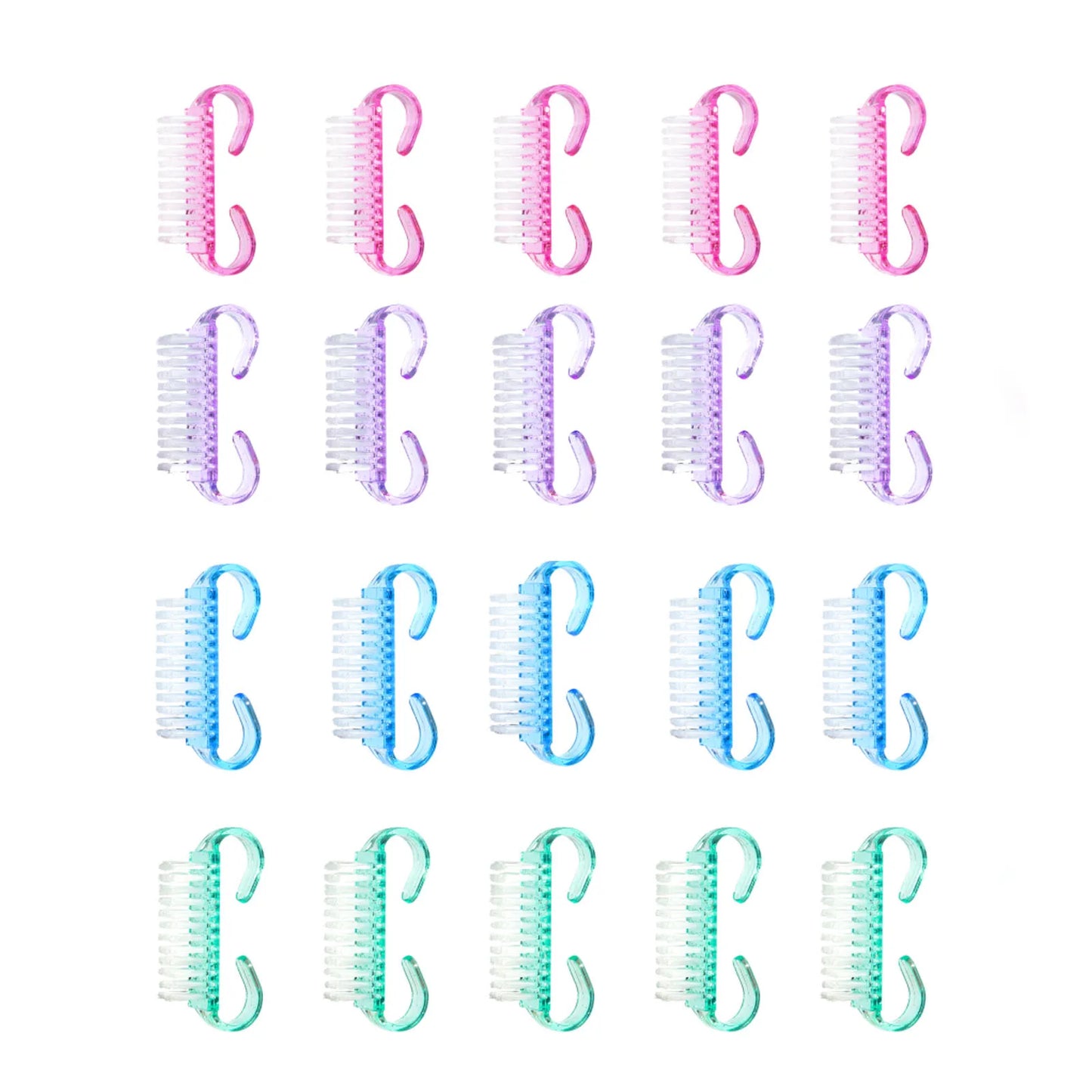 1/5/20Pcs Acrylic Nail Brush Pink Color Nail Art Manicure Pedicure