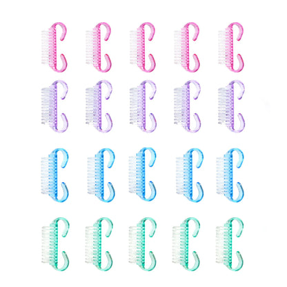 1/5/20Pcs Acrylic Nail Brush Pink Color Nail Art Manicure Pedicure