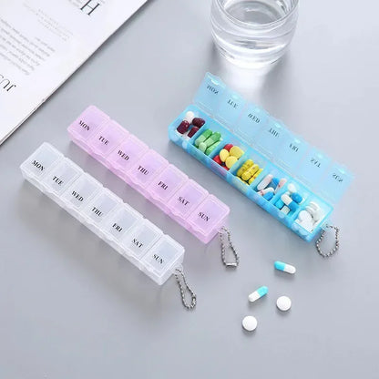 Mini Portable Transparent Medicine Box Waterproof Week-long
